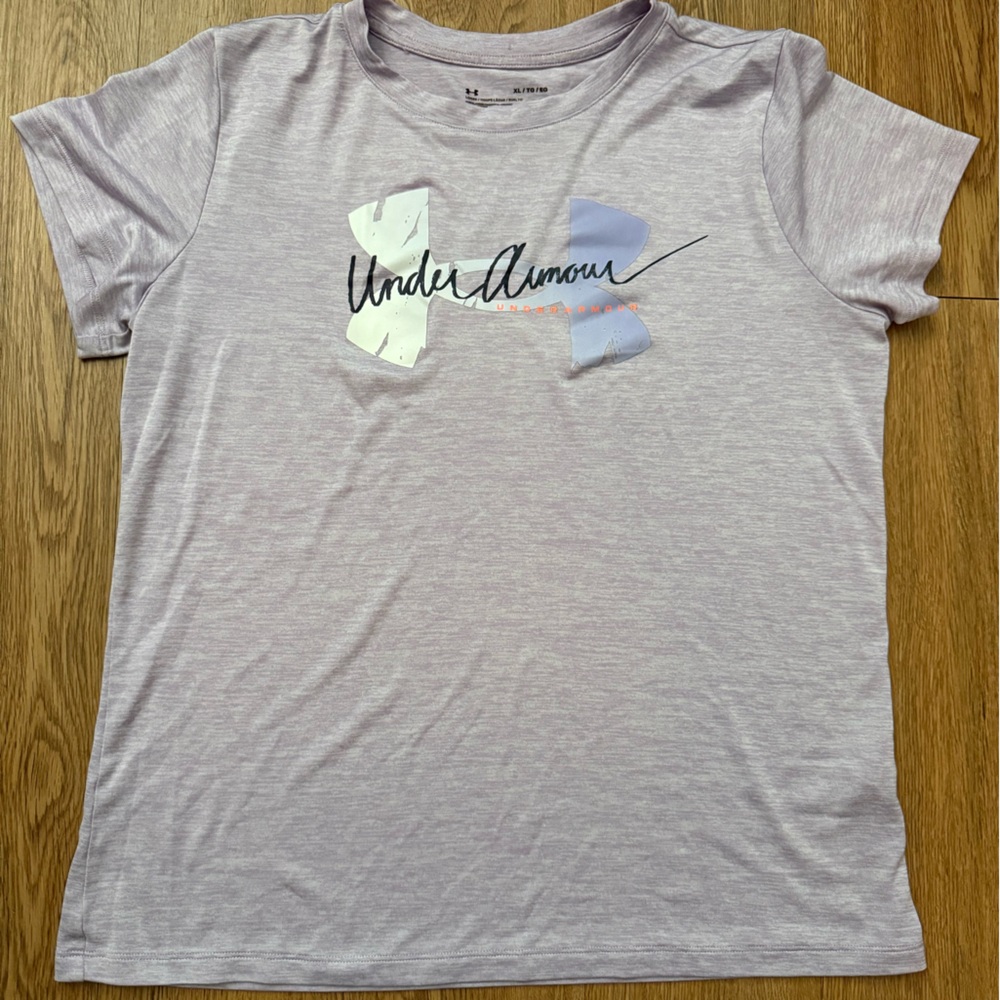 Under Armour Heather Gray Tee with Logo